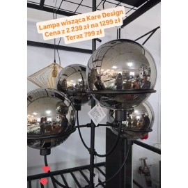 Lampa sufitowa 120x68 czarna klosze szare DECO Lantern