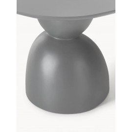 Stół okrągły nieregularny krztałt 116 cm szary Sahra