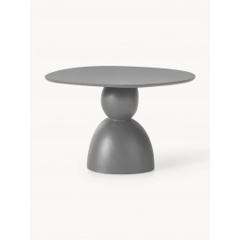 Stół okrągły Sahra nieregularny kształt szary 116 cm