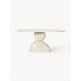 Stół owalny  jasnobeżowy 180x90x75cm  Sahra