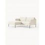 Sofa tapicerowana narożna lewostronna złamana biel 198x152cm Fluente