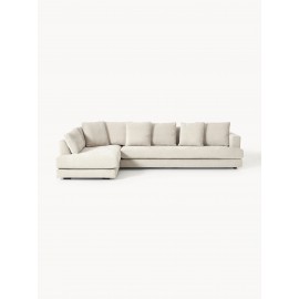 Sofa narożna lewostronna jasnybeż szenil 326x192cm  Tribeca