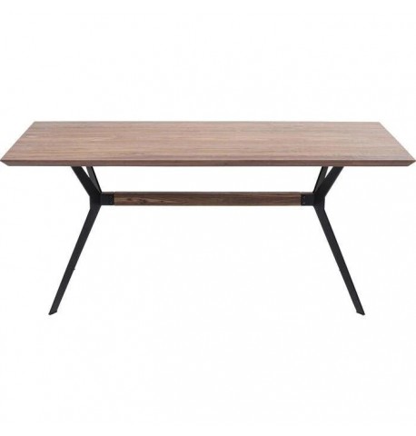 Stół drewniany orzech brązowy nogi metalowe czarne 180x90x77cm  Downtown