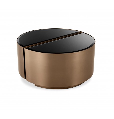 Zestaw 2 półokrągłych stolików kawowych Eichholtz Astra 70x35 cm