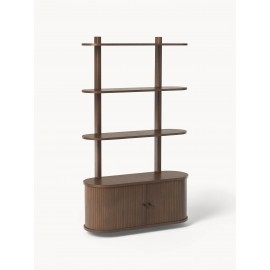Regał wiszący Calary ciemnobrązowy 152x90x34 cm