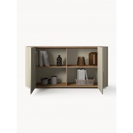 Komoda drewniana Jodie jasny beż 160x79x45cm