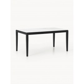 Stół Jackson blat ceramiczny nogi lity dąb 160x90x76 cm