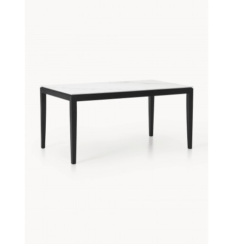 Stół Jackson blat ceramiczny nogi lity dąb 160x90x76 cm