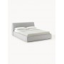 Łóżko tapicerowane Cloud jasnoszare 180x200 cm