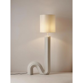 Lampa biała podłogowa w kształcie fali 153 cm Luomo