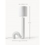 Lampa biała podłogowa w kształcie fali 153 cm Luomo