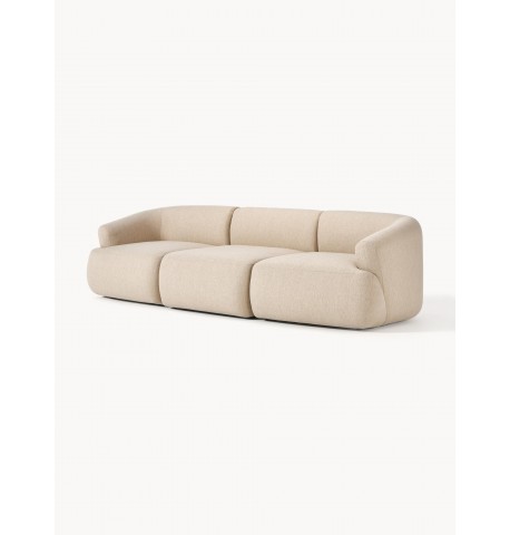 Sofa modułowa narożna Sofia prawostronna jasny beż 277x185 cm