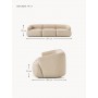 Sofa modułowa narożna Sofia prawostronna jasny beż 277x185 cm
