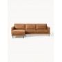 Sofa narożna Hunter lewostronna skóra z recyklingu 264x154 cm