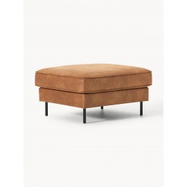 Puf Hunter skóra z recyklingu brązowy 85x70x46 cm