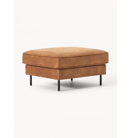 Puf Hunter ze skóry z recyklingu brązowy 85x70x46 cm