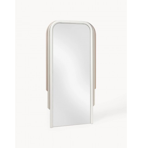 Lustro stojące rama metal odcienie beżu 185x91 cm Lina