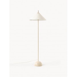 Lampa podłogowa z marmurową podstawą beżowa Vica