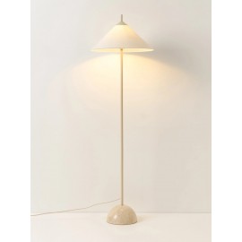 Lampa podłogowa z marmurową podstawą beżowa Vica