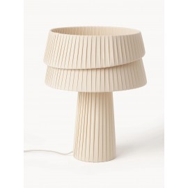 Lampa stołowa Nyla lniany klosz beżowa podstawa 1xE27