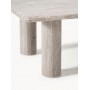 Stolik kawowy Mabel z marmuru greige 80x80x35cm