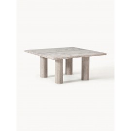 Stolik kawowy Mabel z marmuru greige 80x80x35cm
