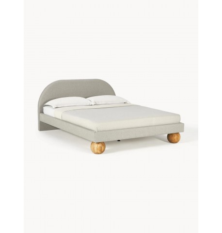 Łóżko tapicerowane szare b. poj 140x200cm West