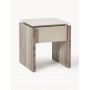 Stolik nocny marmur metal jasnobeżowy 50x45x45cm West Bruce