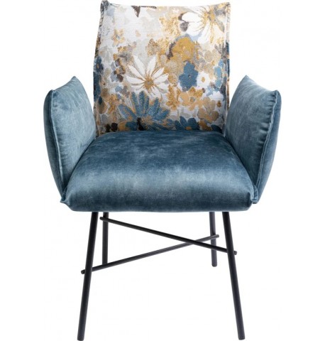 Krzesło aksamit niebieskie 65x86 cm Kare NottingHill