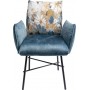 Krzesło aksamit niebieskie 65x86 cm Kare NottingHill