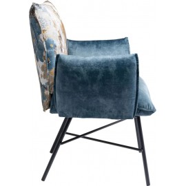 Krzesło aksamit niebieskie 65x86 cm Kare NottingHill