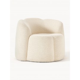 Fotel Fleur boucle kremowobiały