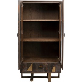 Witryna brązowa drewno jodłowe 80x170cm Kare