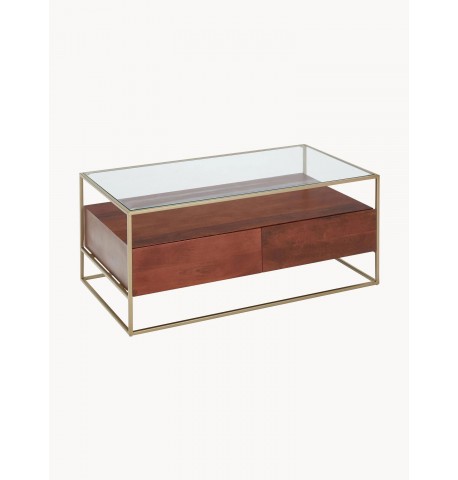 Stolik Westwing Theodor kawowy drewno mangowe 100x45x55cm 