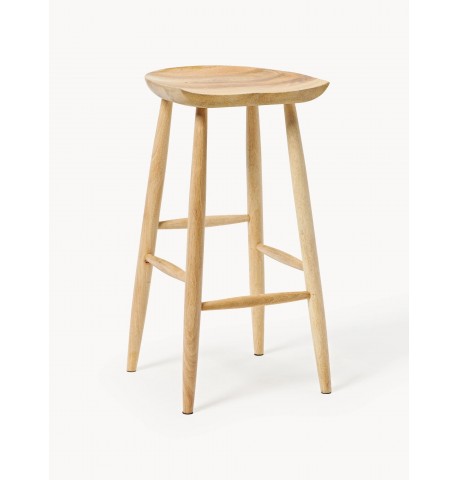 Stołek barowy z drewna mangowego 78x40 cm Nino