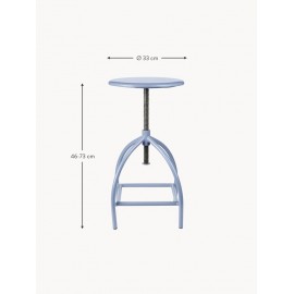 Stołek barowy obrotowy jasny niebieski Sire