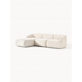 Sofa narożna lewostronna 277x185 beżowa Sofia