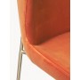 Krzesło tapicerowane TESS aksamit pomarańczowy za 2szt