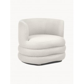 Fotel beżowy tapicerowany poliester 95x80 cm West Solomon