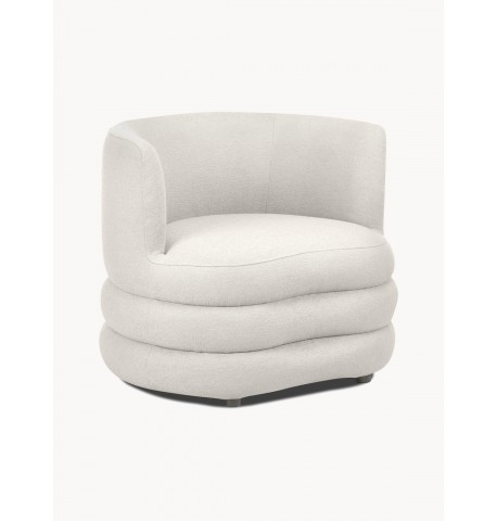 Fotel beżowy tapicerowany poliester 95x80 cm West Solomon