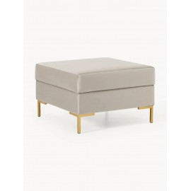 Puf z aksamitu z miejscem do przechowywania 77x77x49cm West Luna