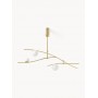 Lampa wisząca Nebo złota białe klosz 3xG9