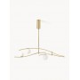 Lampa wisząca Nebo złota białe klosz 3xG9