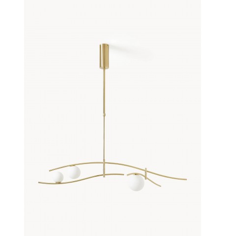 Lampa wisząca Nebo złota białe klosz 3xG9