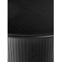 Stół okrągły Nelly czarny ryflowana noga 140x75cm