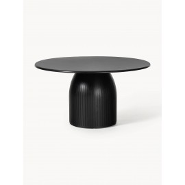 Stół okrągły Nelly czarny ryflowana noga 140x75cm