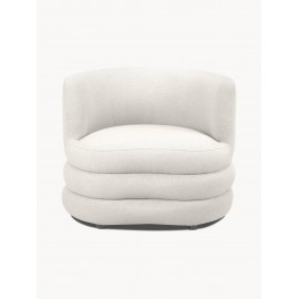 Fotel beżowy tapicerowany poliester 95x80 cm West Solomon