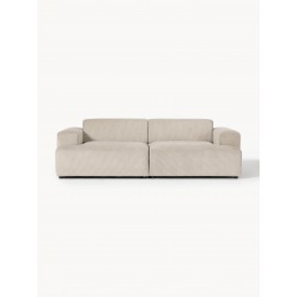 Sofa modułowa Melva 3 os sztruks jasnobeżowy 238x101 cm