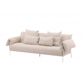Sofa 3-os Venture Desing Ockero poduszki z pierzem stalowa podstawa 220x90x80 cm