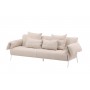 Sofa 3-os Venture Desing Ockero poduszki z pierzem stalowa podstawa 220x90x80 cm